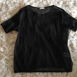 Cute sparkly see through crop top